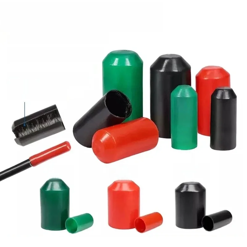 Embout thermorétractable doublé de colle adhésive, 5 pièces, Ø 8mm-130mm, 2:1, joint d'isolation thermorétractable, noir, rouge, vert