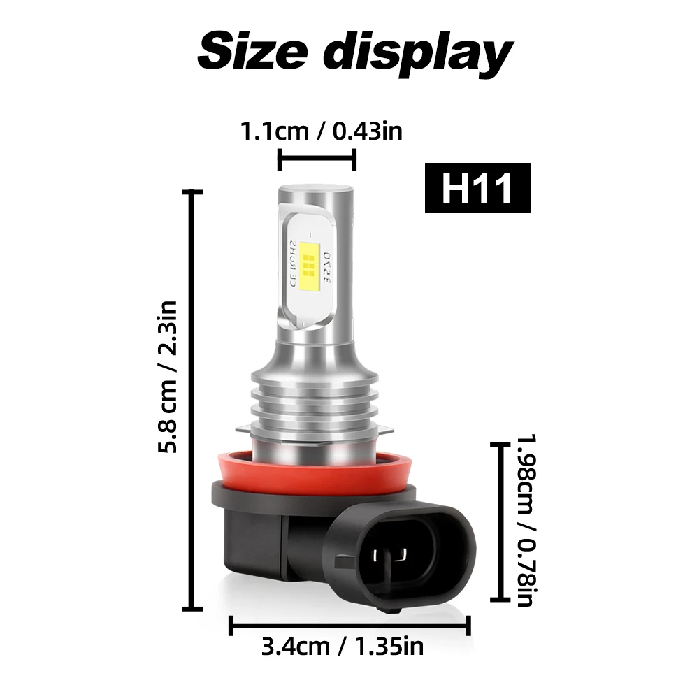For Freightliner Cascadia 2008-2016 Fog Lamp 12V 24V 3570 CSP Chips 110W 6500K Built In Driver Plug Play 2Pcs