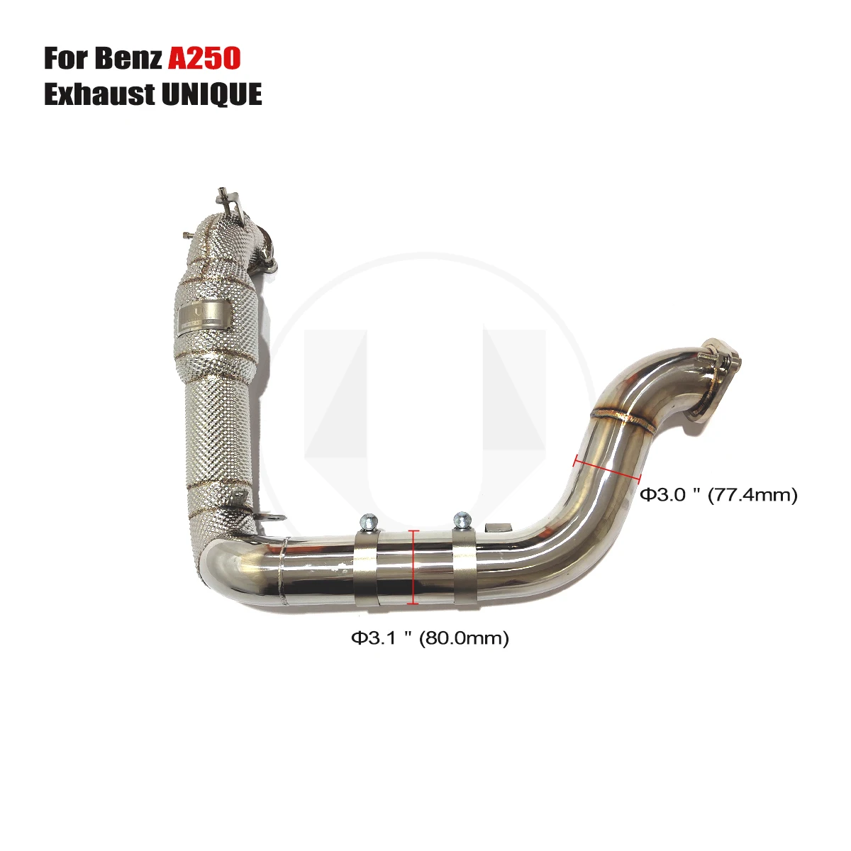 UNIQUE For 2017-2023 Benz A250 2.0T With insulator downpipe With cat/without cat exhaust pipe