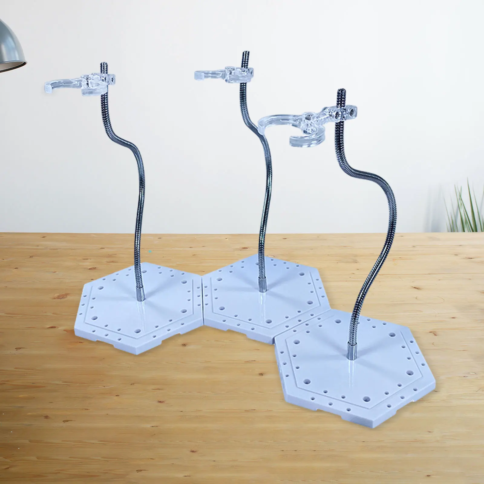 3Pcs Action Figure Display Rack Snake Like Flexible Metal Hose Doll Figure Stand for 1/6 1/9 1/12 Scale Action Figure Model Toy