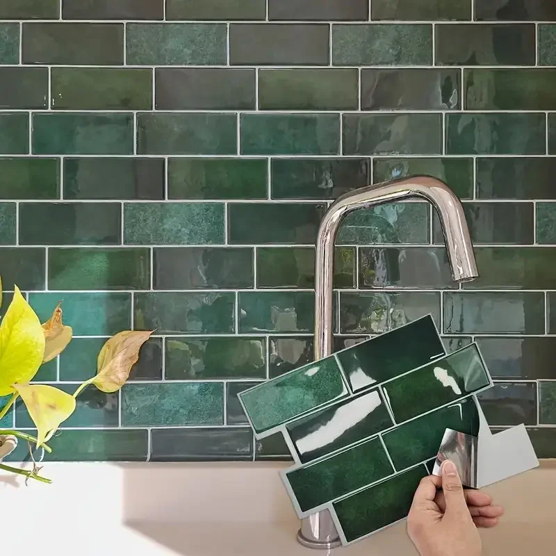 5/10/20 Stück Wandfliesen zum Abziehen und Aufkleben, wasserdichte Tapete für Wohnzimmer, Küche, dekorative 3D-Wandfliesen für den Innenbereich
