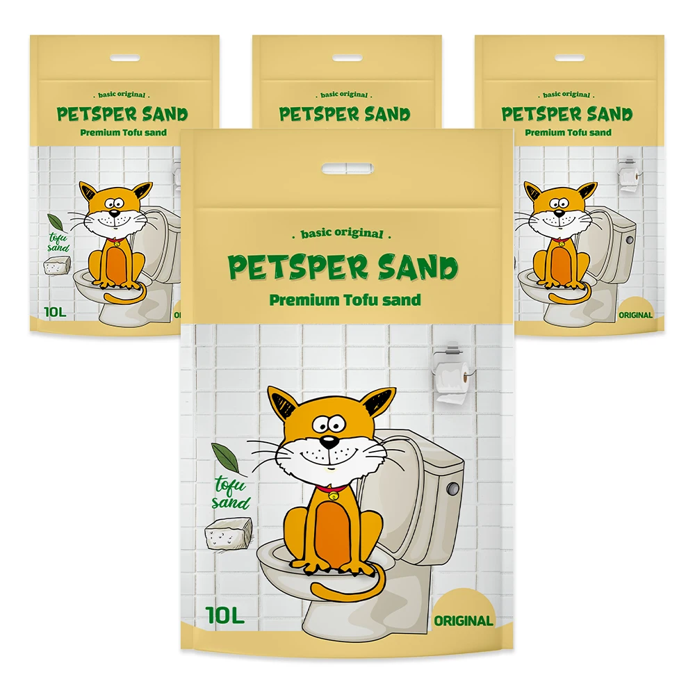 Pet Sper Large Capacity Cat Vacuum Packaging Dust-free Tboth Sand 10L 2 + 2/Total 4 PCS 40L