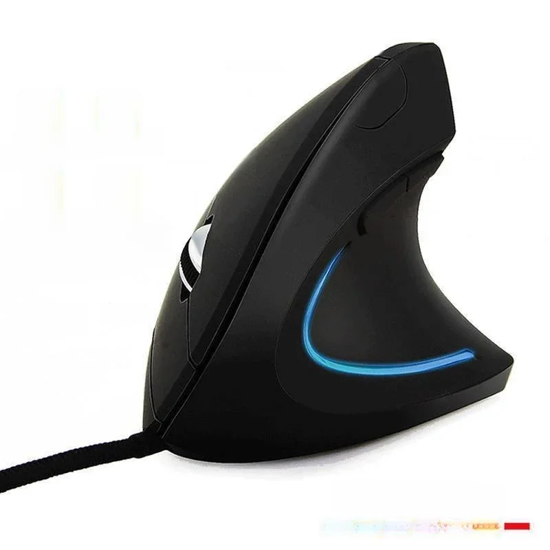 Mouse RGB vertical com fio da mão direita, Mouse ergonômico para jogos, 3200DPI, USB, pulso óptico,