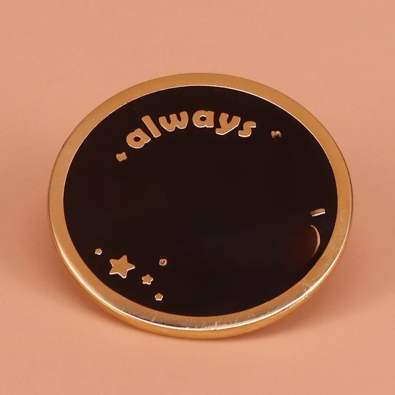 Zawsze zmęczony klub emalia pin gwiazda księżyc broszka okrągły guzik odznaka najlepszy przyjaciel personalizuj prezent bezsenność chory self care kołnierz pin — zdjęcie 2