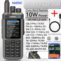 Radtel RT-880 All Band Ham Radio 10w 1024 CH with AM  SSB CB Receive, USB LSB CW CB LW MW SW 2000mAh 1024 Channels  Type C