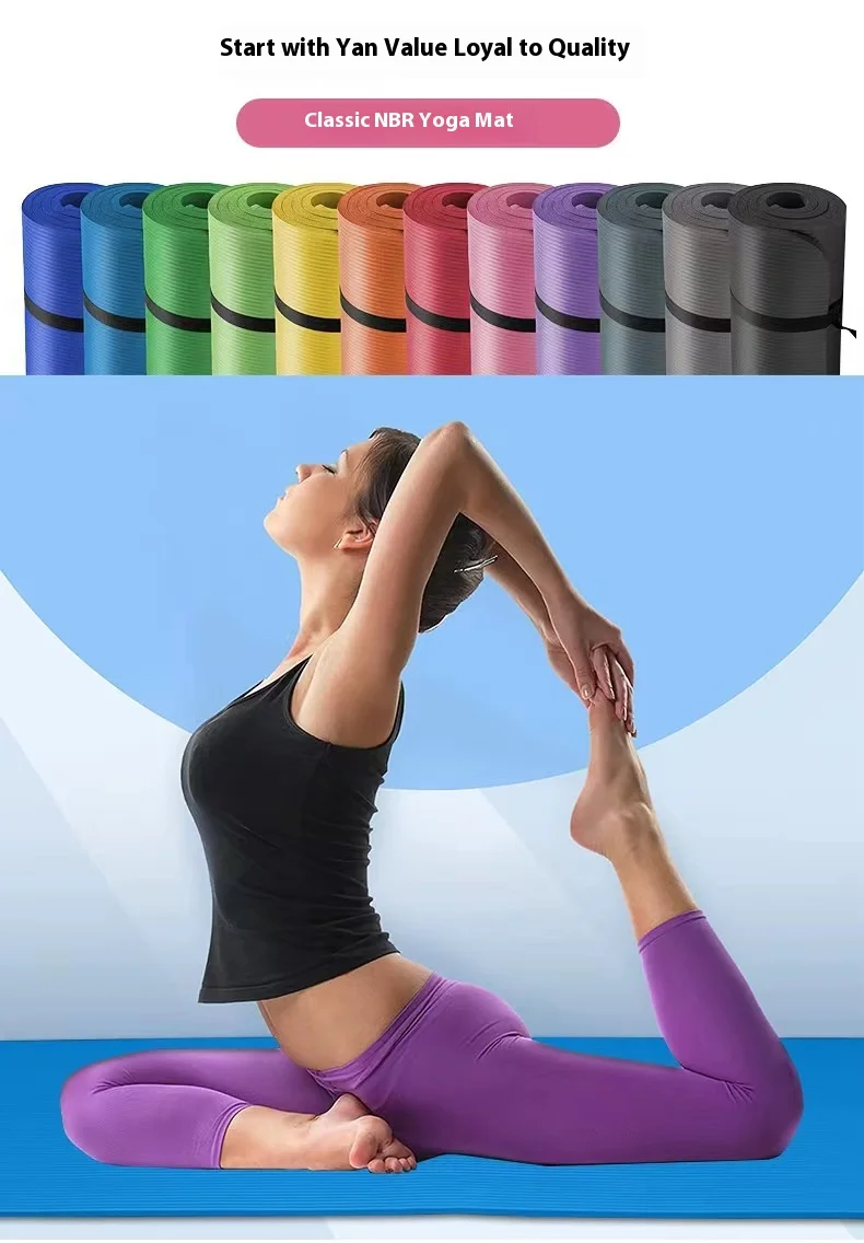 4-10MM Thick Yoga Mat Anti-skid Sports Fitness Mat EVA Comfort Foam Yoga Matt for Exercise, Yoga, and Pilates Gymnastics Mat