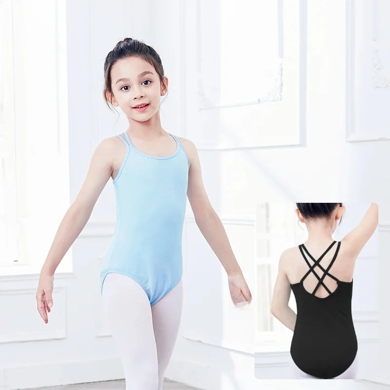 Meisjes Dubbel Hemdje Maillots Peuter Ballet Maillots Leuke Dans Body Spaghetti Gymnastiek Maillots Ballerina Outfits - afbeelding 2