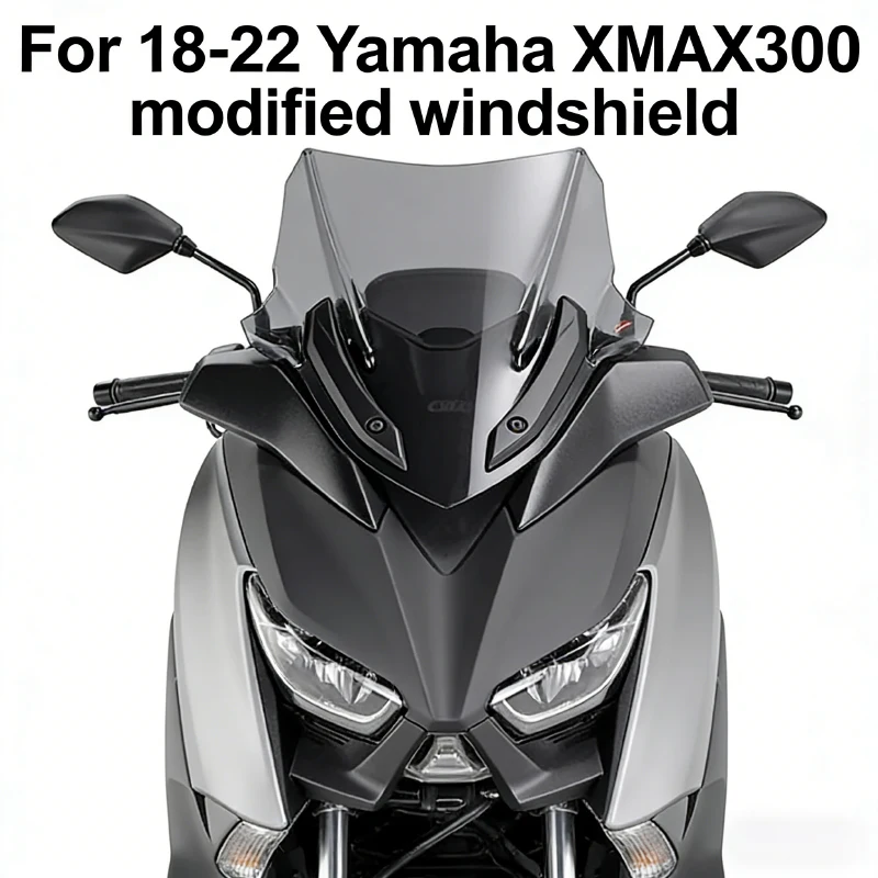 

For 2018-2022 Yamaha XMAX300 modified front view mirror windshield competitive windshield free aluminum decorative strip