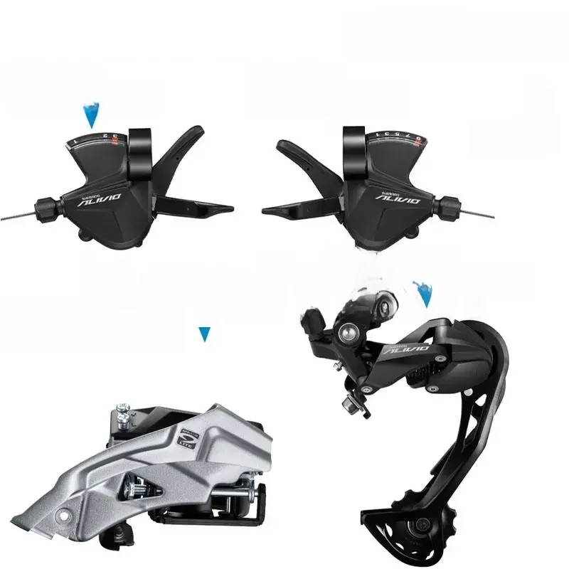 AliExpress UK Shimano SHIMANO ALIVIO M3100 3x9v Groupset M3100 3x9 speed Shifter REAR DERAILLEUR and M2000 Front