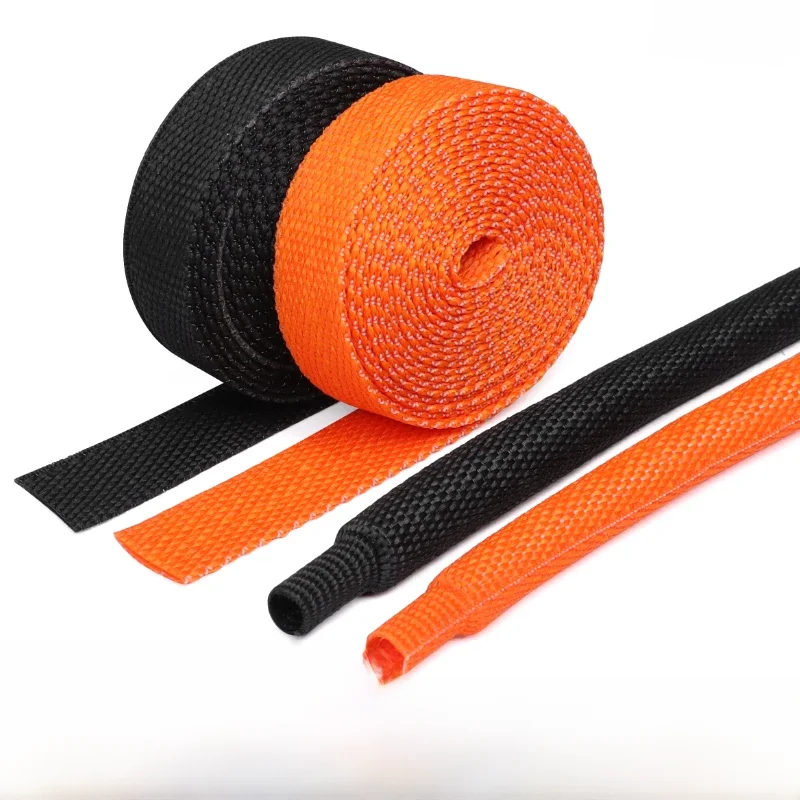 Manchon de câble tressé thermorétractable, isolation 6 ~ 100mm, gaine d'enveloppe de fil ignifuge, Protection PET, organisateur de ligne automatique