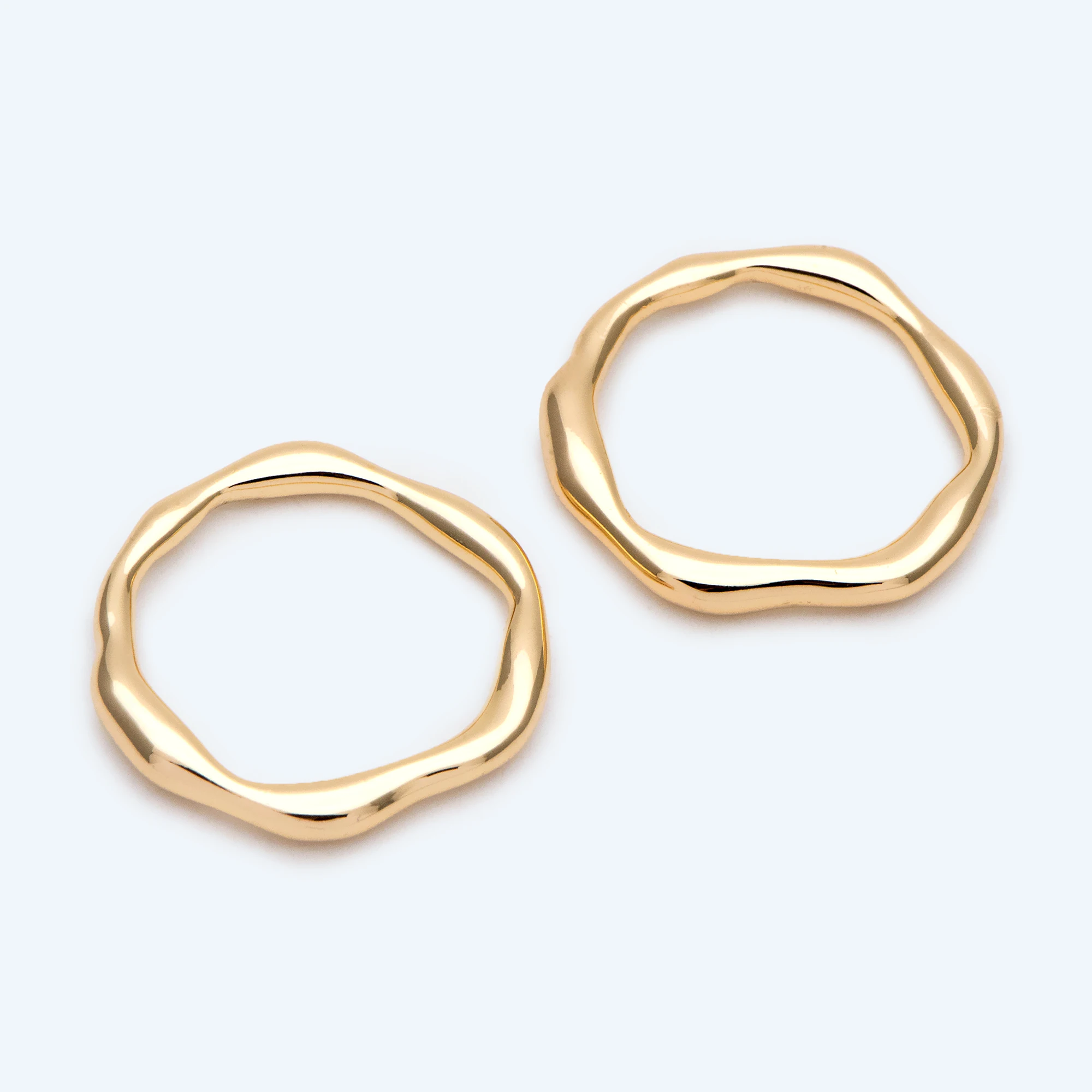 

4pcs Gold Irregular Statement Layering Signet Wave Minimalist Ring (#GB-2708)