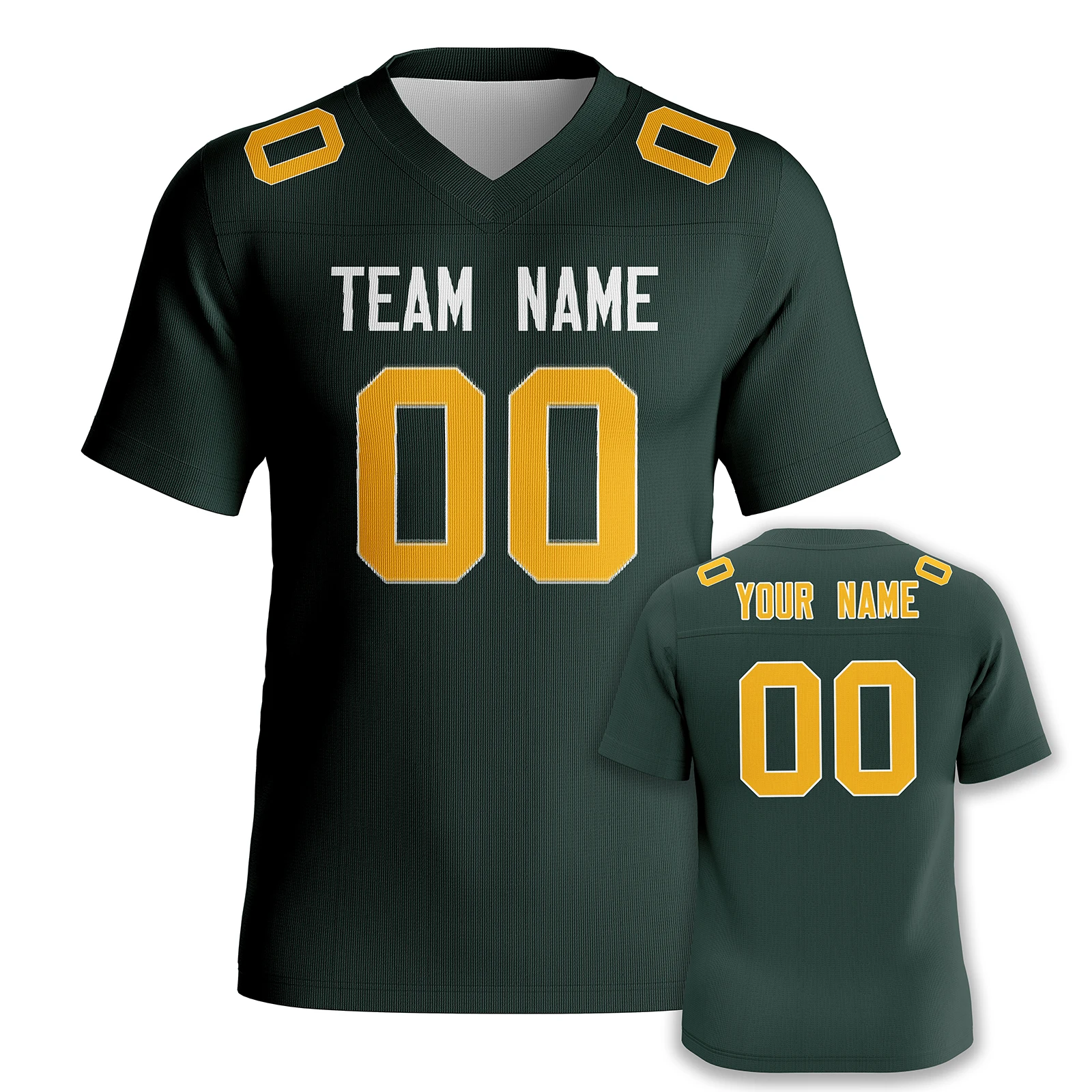 

Personalized American Football Jersey Custom Green Football Shirt with Team Name Number Football Tee for Men Women Youth Kids