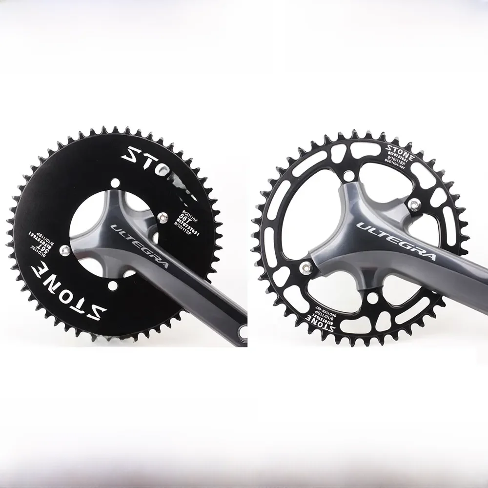 AliExpress Stone Chainring 110 BCD for Shi mano 5800 6800 4700 9000 Round 34 36 38 40 42 44 46 48 58T 60 tooth Road Bike Chainwheel 110bcd