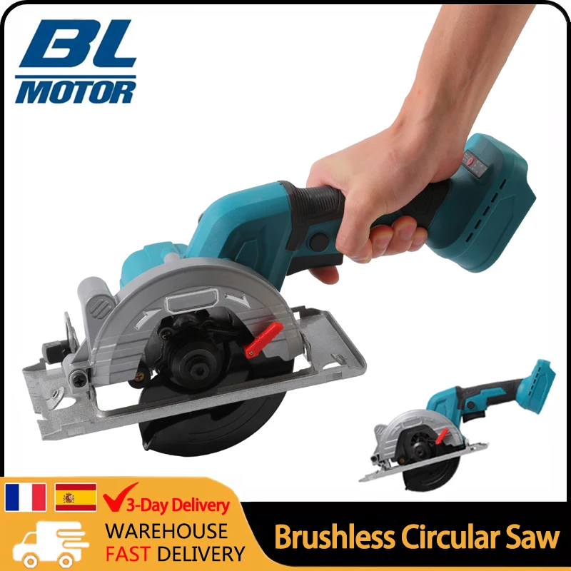 125mm Brushless Circular Saw 5 Inch Multifunctional baking Tools Handheld Cordless Electric Chainsaw for Makita 18V Battery