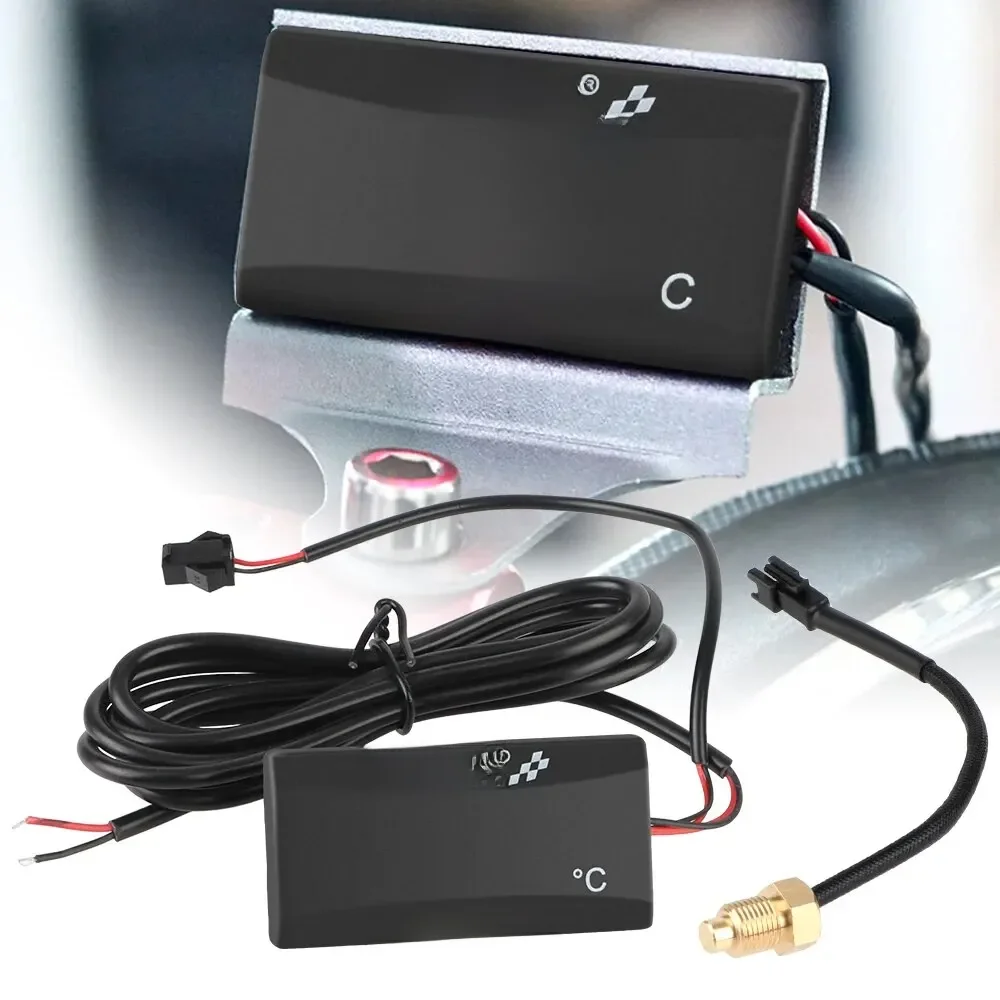 Therye.com Indicateur de température de moto avec capteurs, eau précieuse, rénovation, compteur d'iode, moniteur, 12V, 0 ~ 120 °C