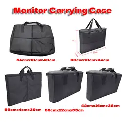 Monitor Carrying Case Travel Bag LCD Screen Transport Tote Bag, Wear Resistant Lined for Monitor, Mouse, Keyboard Portable Black
