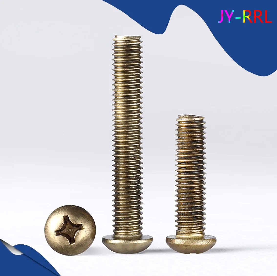 2-50pcs Brass Phillips Pan Head Screws M2 M2.5 M3 M4 M5 M6 M8 Round Head Cross Machine Screws Bolts