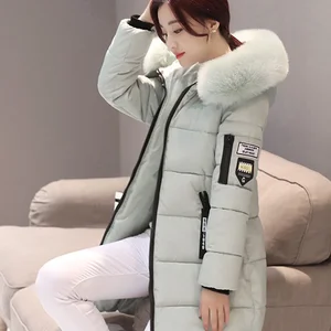 Phụ nữ cổ áo da mùa đông với túi thời trang parka hooded parka với thiết kế khóa kéo dài áo khoác thanh lịch tốt đẹp grosso áo khoác nữ 10 Quần áo tốt và thanh lịch bán hàng chính - 5