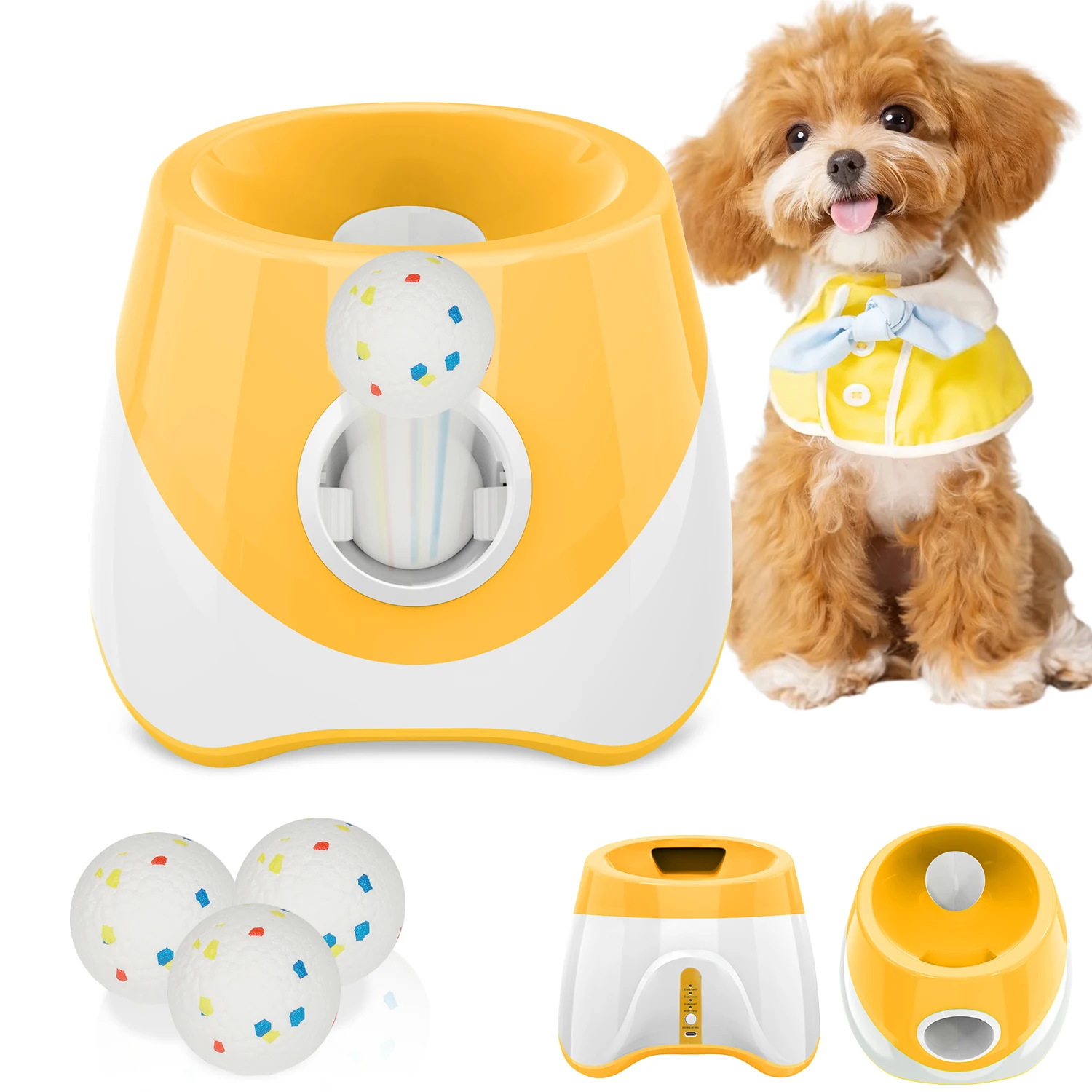 Lanceur automatique de balles pour animaux de compagnie, Machine à lancer de balles pour chiens de petite et moyenne taille, jouet interactif d'entraînement et de Simulation d'intelligence