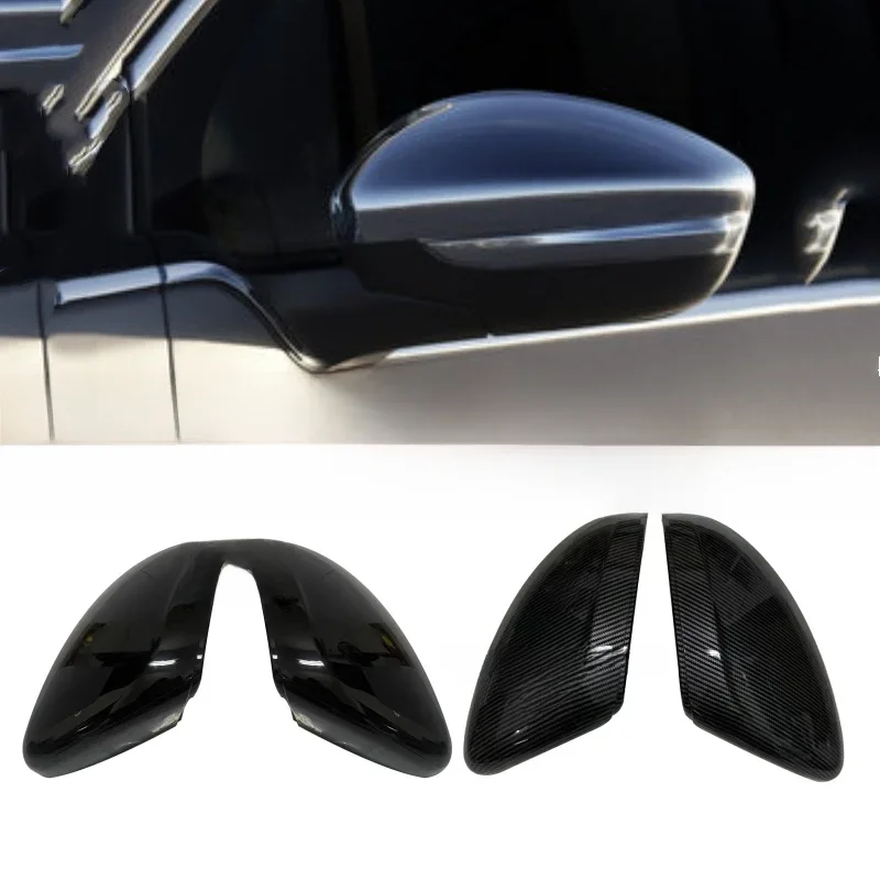 2 szt. czarny/karbonowy zamiennik bocznych lusterek wstecznych do Peugeot 208 / 2008 2012-2018 — zdjęcie 2