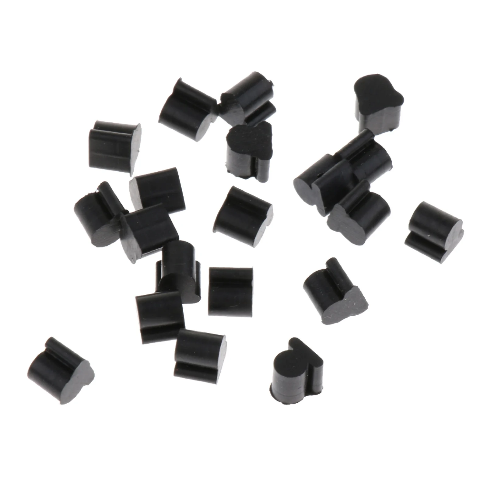 20Pcs Black Silicone Horn Silica Gel Pads Non-slip Protective Mat Replacement Part for Alto Horn Wind Brass Instrument Supply
