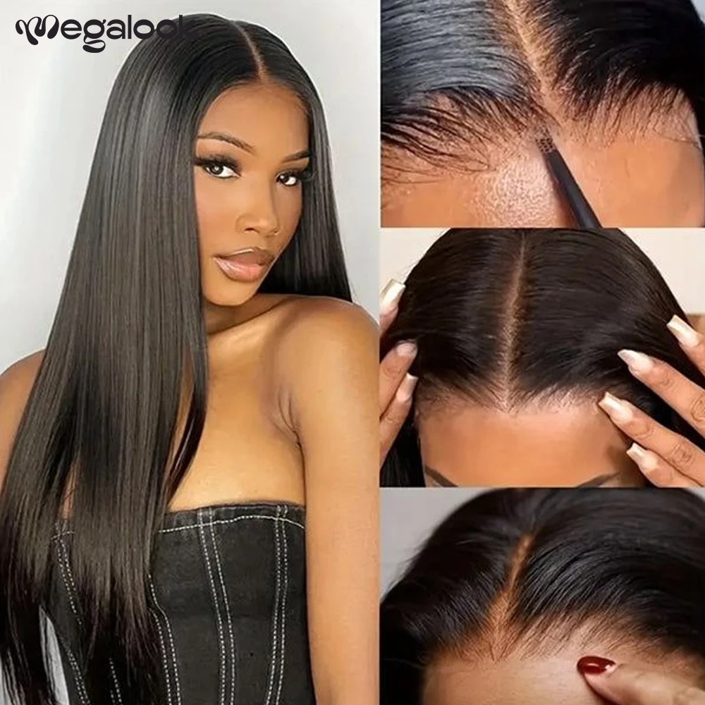 Megalook 5x6 13x6 HD Glueless Ready to Wear and Go Lace Frontal Human Hair