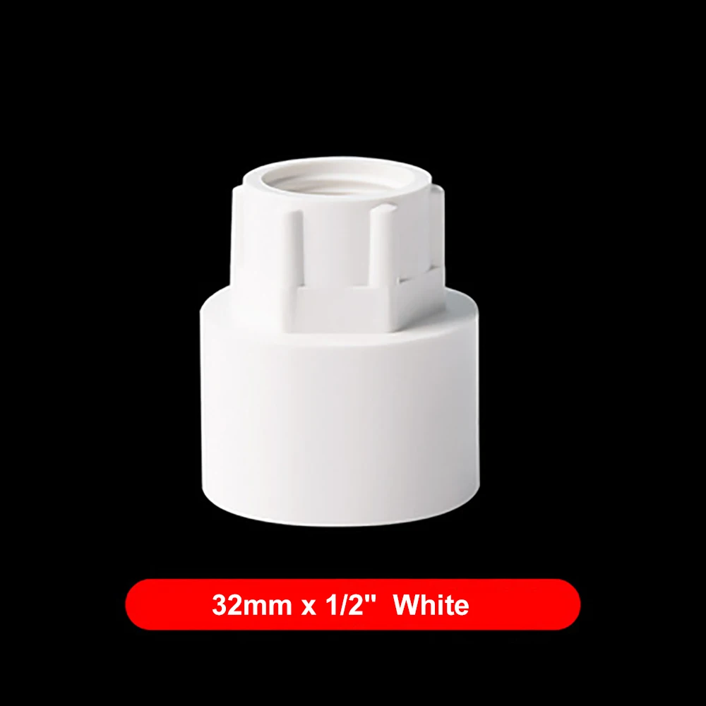 2 Chiếc PVC Kèm Ống Nữ Ren Giảm Đầu Nối Thẳng Tưới Vườn Hồ Cá Cá Adapter