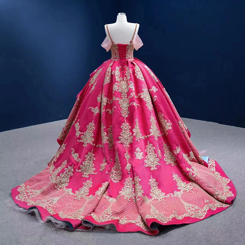 RSM67473 Appliques Arab Woman Party Dresses Evening Dresses Sweetheart Ruched Crystal Tiered Sequined Dresses For Women Party