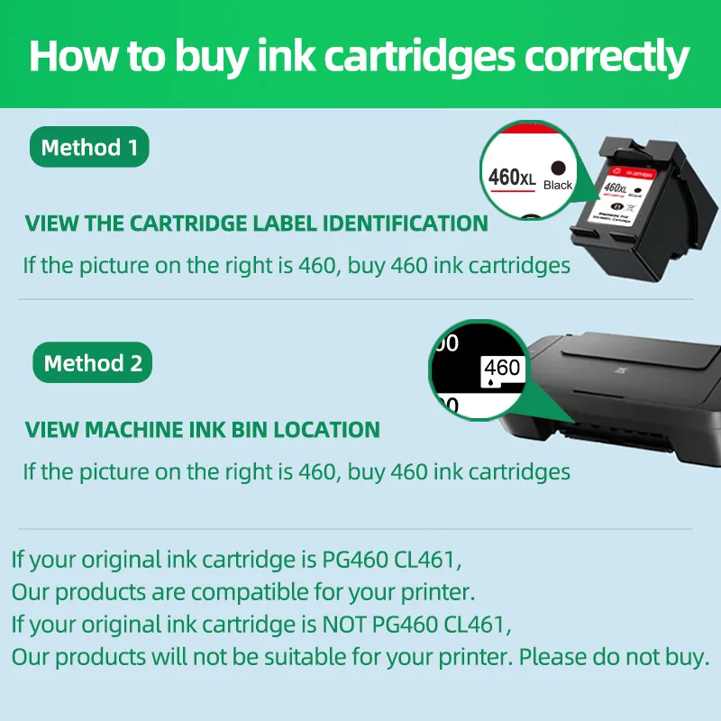 A+1 Remanufactured Ink Cartridge for Canon PG 460 CL 461 pg-460xl cl-461xl Combo Pack Compatible Printer for Pixma TS5340