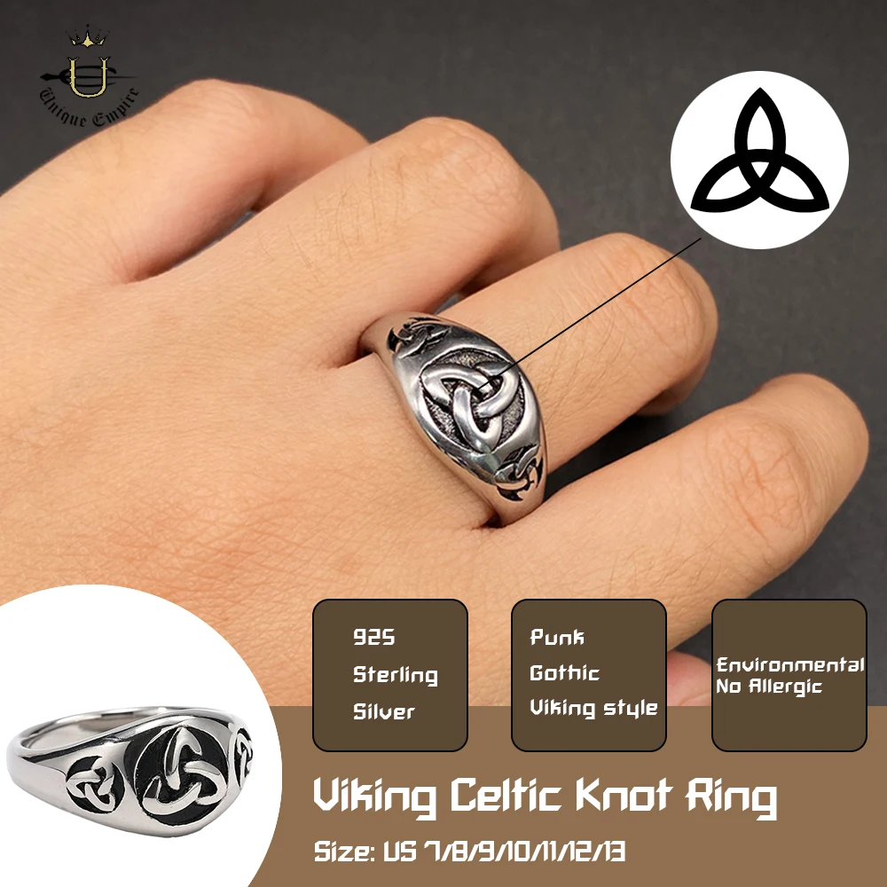 

Stainless Steel Viking Ring Norse Celtic Knot Band Nordic Warrior Jewelry Unisex Gift