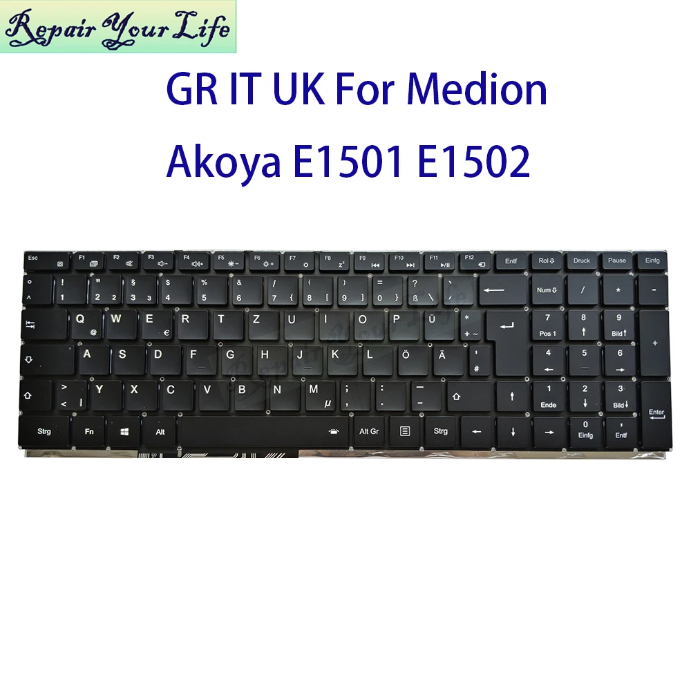 UK GB Keyboard Backlit For Medion Akoya E15301 E15302 E15303 MD62017 MD60589 MD62129 Germany Italian Laptop Backlight Keyboards