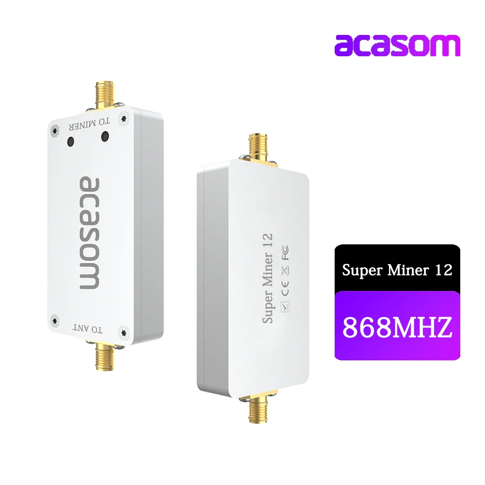 

868MHz Super Miner12 Ultra Low Noise RX=17 TX=6 Miner AMP super Bias Tee Helium Signal Extender