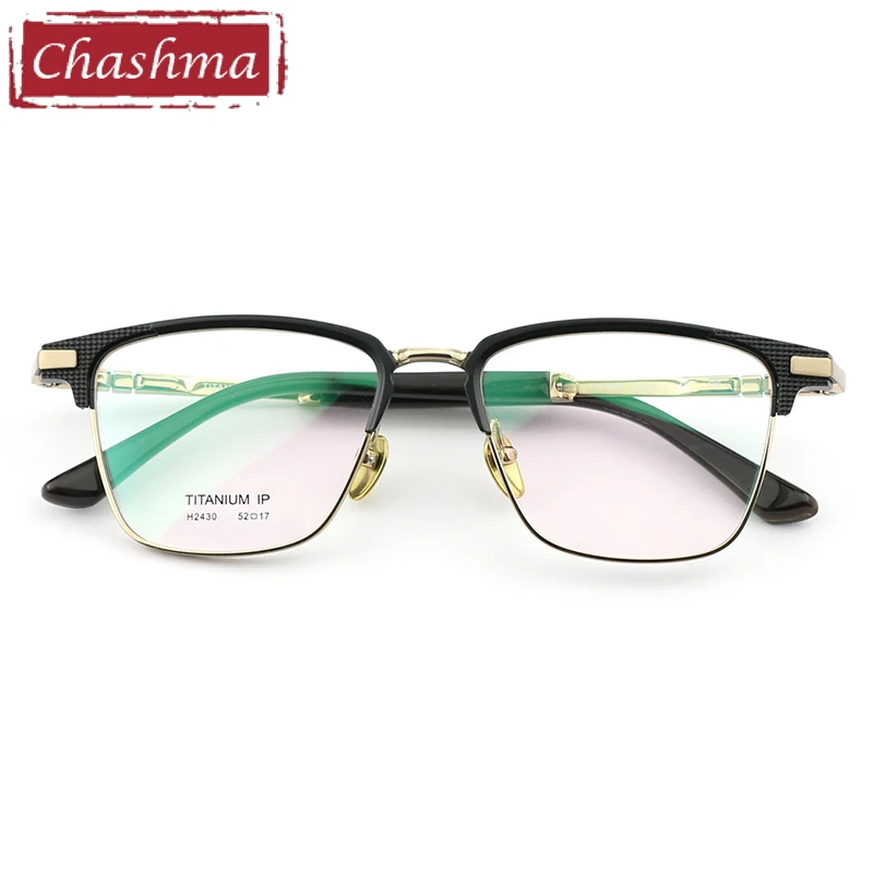 Chashma Elegant Glasses Frames Men Fashion Pure Titanium OX Horn Eyeglasses Women Optical Eyewear for Prescription Lenses Gafas