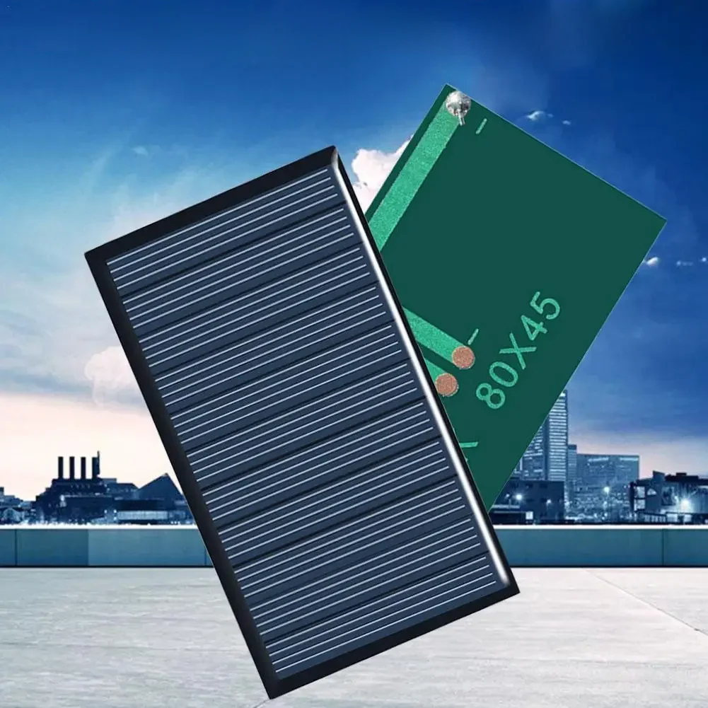 Panneau Solaire en Silicone Polycristallin de 80x45mm, 5V, 75mA, Accessoires d'Massage pour Éclairage de Jardin