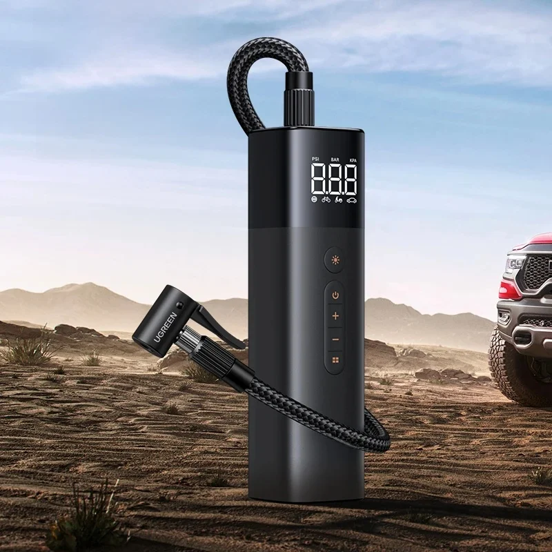 AliExpress UGREEN Car Air Pump Portable Air Compressor for Car Motorcycles Bicycle Electric Tire Inflator with LCD Digital Display