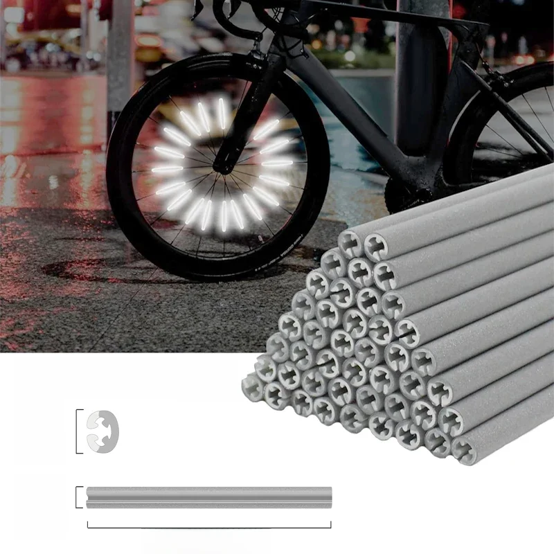 AliExpress 36/48/72/96Pieces 8cm Spoke Reflectors Bicycle Set Waterproof Easy Assembly, Safe Riding at Night