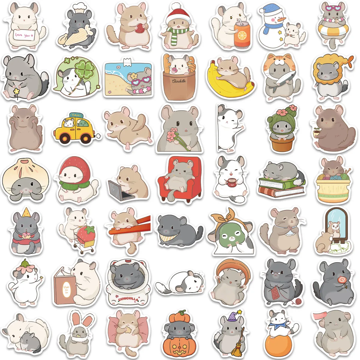 50 pièces dessin animé châtain sud-américain Graffiti autocollants guitare cahier bagages coque de téléphone bricolage autocollants imperméables