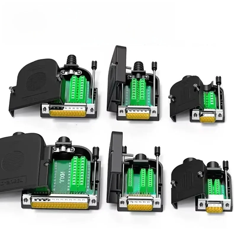 DB9 DB15 DB25 DB26 prise mâle femelle 3 + 9 connecteur de dérivation VGA sans soudure 9 broches 15 broches 25 broches 26 broches 37 broches D-SUB connecteur RS232