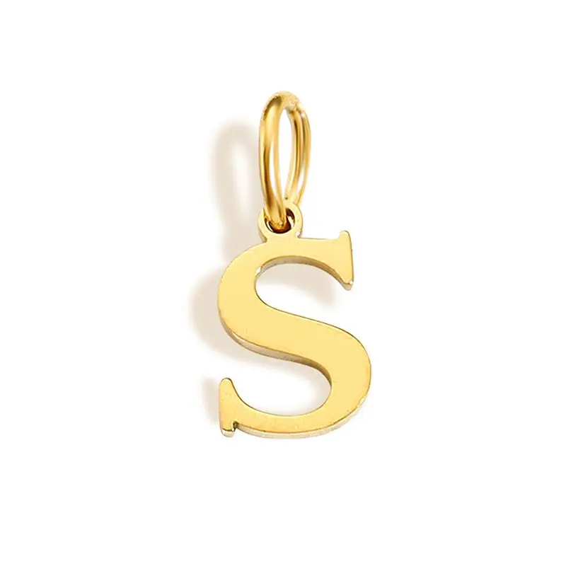 CARLIDANA Neuerscheinung Minimalistische Brautjungfern-Anhänger Edelstahl Initial-Buchstabe Runde Schlangenkette für Sie Anhänger-Halskette