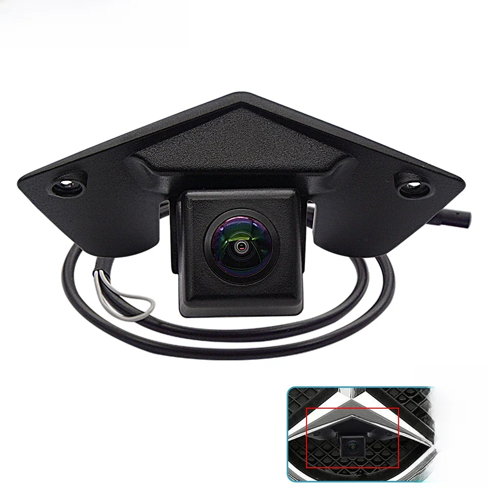 Hd ccd ahd 1080p logo auto front view kamera für mercedes benz vito a b c e g gl slk glk sl s v x w166 w176 w177 w205 w212 klasse