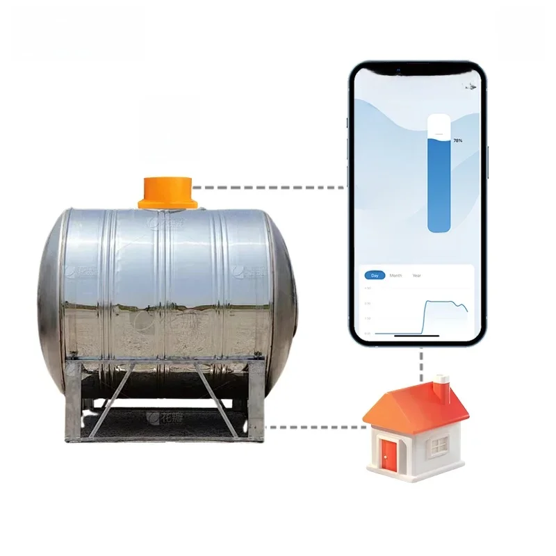 ME201W Smart Home High Accuracy WIFI Remote Ultrasonic Water Tank Level Meter Sensor Wireless Water Level Sensors