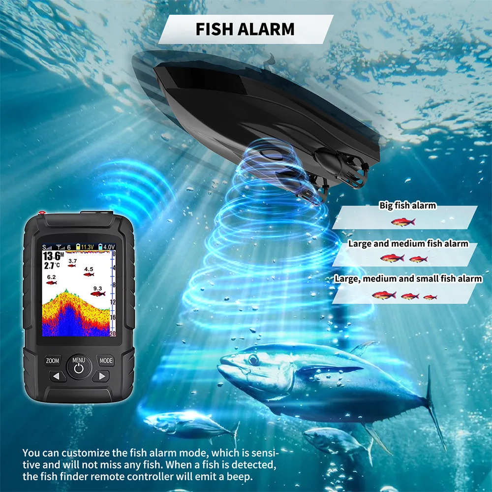 Flytec V803 Pro Eingebautes Sonar-Fischfinder-GPS-Köderboot 24000 mAh RC-Angelköderboot mit zwei Akkus 4 Angelpunkte 3 kg maximale Belastung – Detail 5