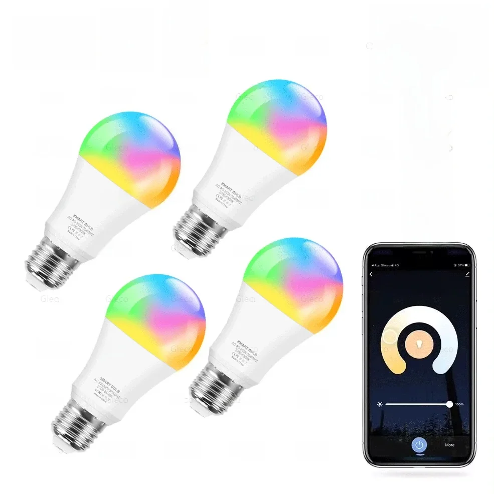 Tuya Wifi/Bluetooth inteligentna żarówka Led Alexa lampa Led E27 RGB 110V 220V inteligentne lampy dla asystenta Google inteligentne życie — zdjęcie 2