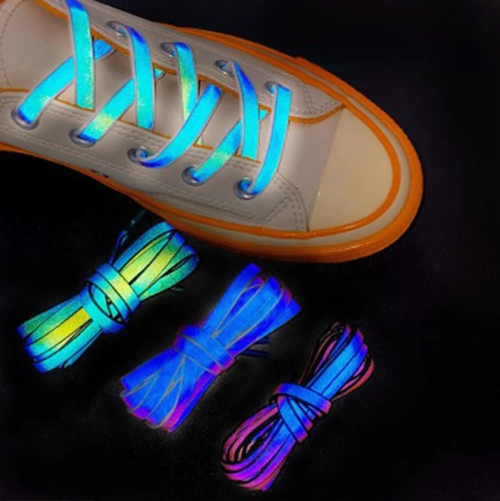 Lacets Plats Brillants pour Homme et Femme, Chaussures de Course, de Sécurité, 120cm, 140cm, 160cm, 1 Paire, 2024