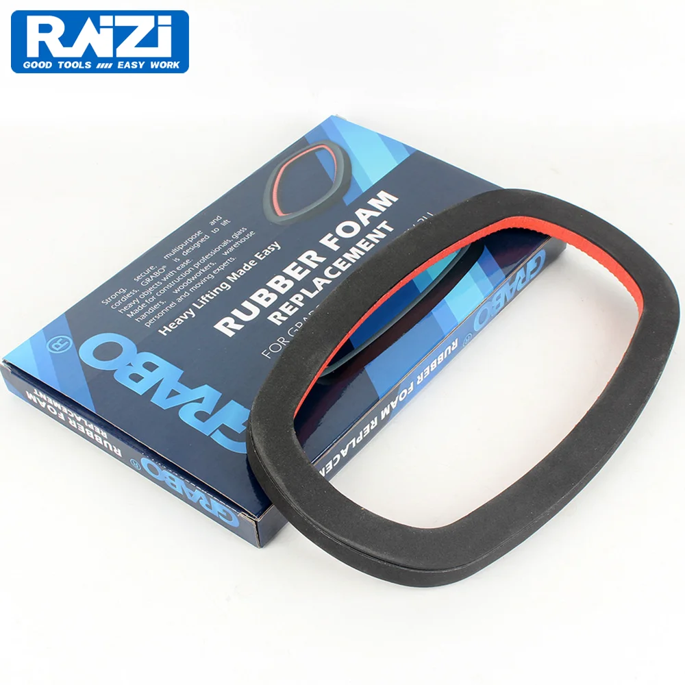 Raizi GRABO Portable Electric Vacuum Suction Cup  Rubber Foam Seal RockSeal Slender Seal For lifting narrow surfaces