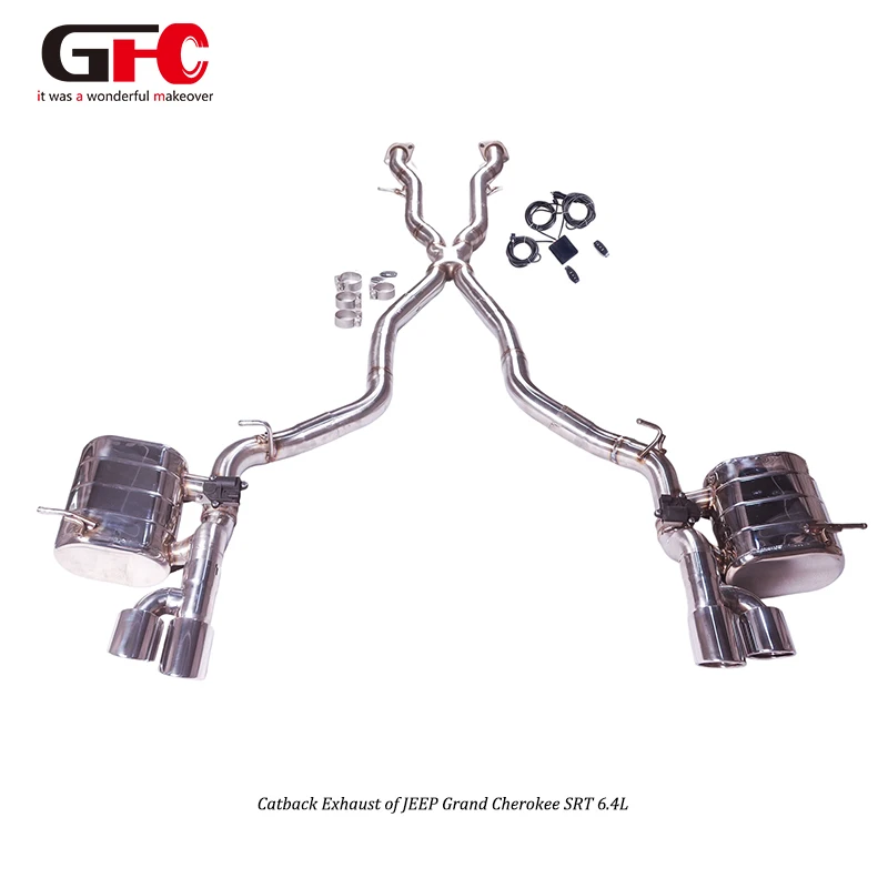 Cat-Back Exhaust System Full fit for 2018 JEEP Grand Cherokee SRT 6.4L 304 Stainless Steel Electronic Valve Exhaust pipes