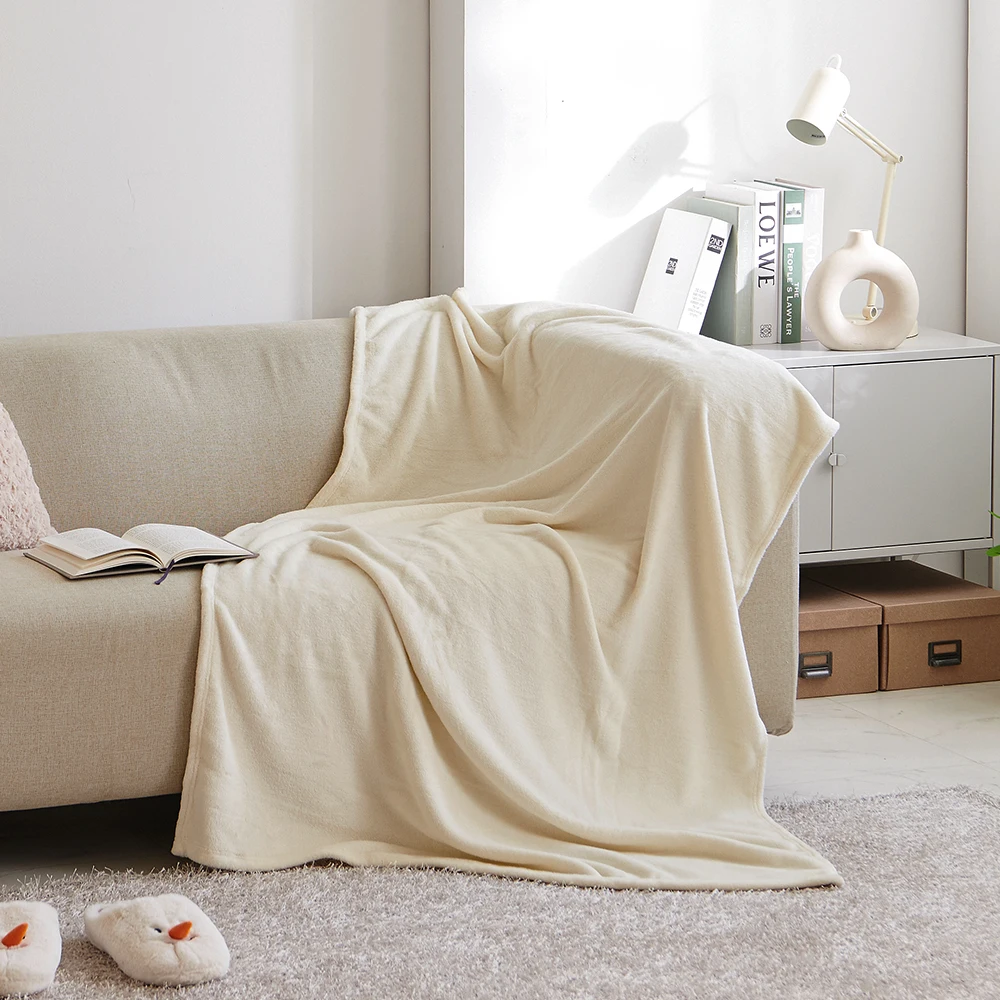 Desinew Solid Microfiber Mink Blanket Small, Medium, Large, Extra Large 11 Colors