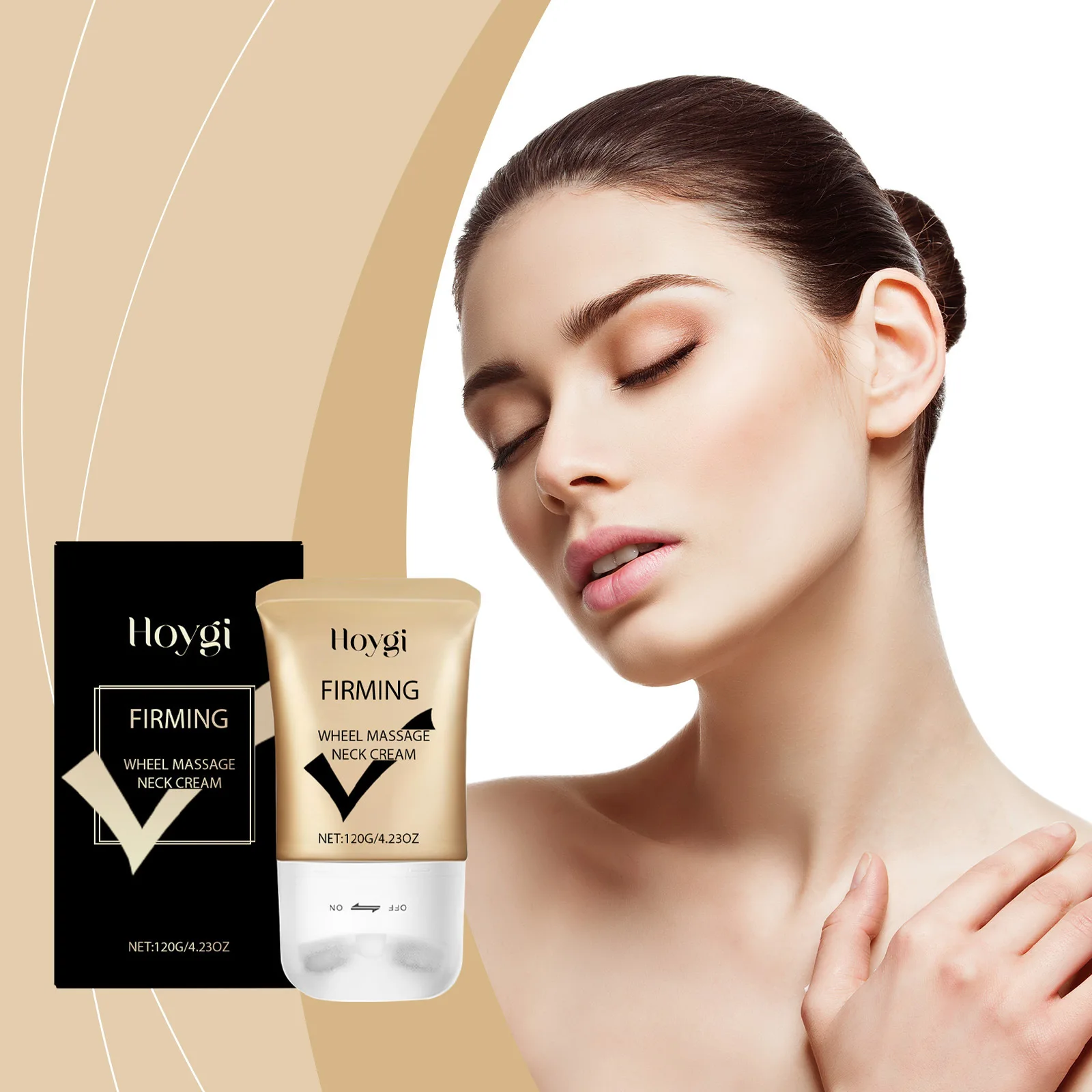

Hoygi 120g Neck Firming Roller Cream Eliminate Neck Fine Lines Moisturizing Shaping Beauty Neck Remove Double Chin Roller Cream