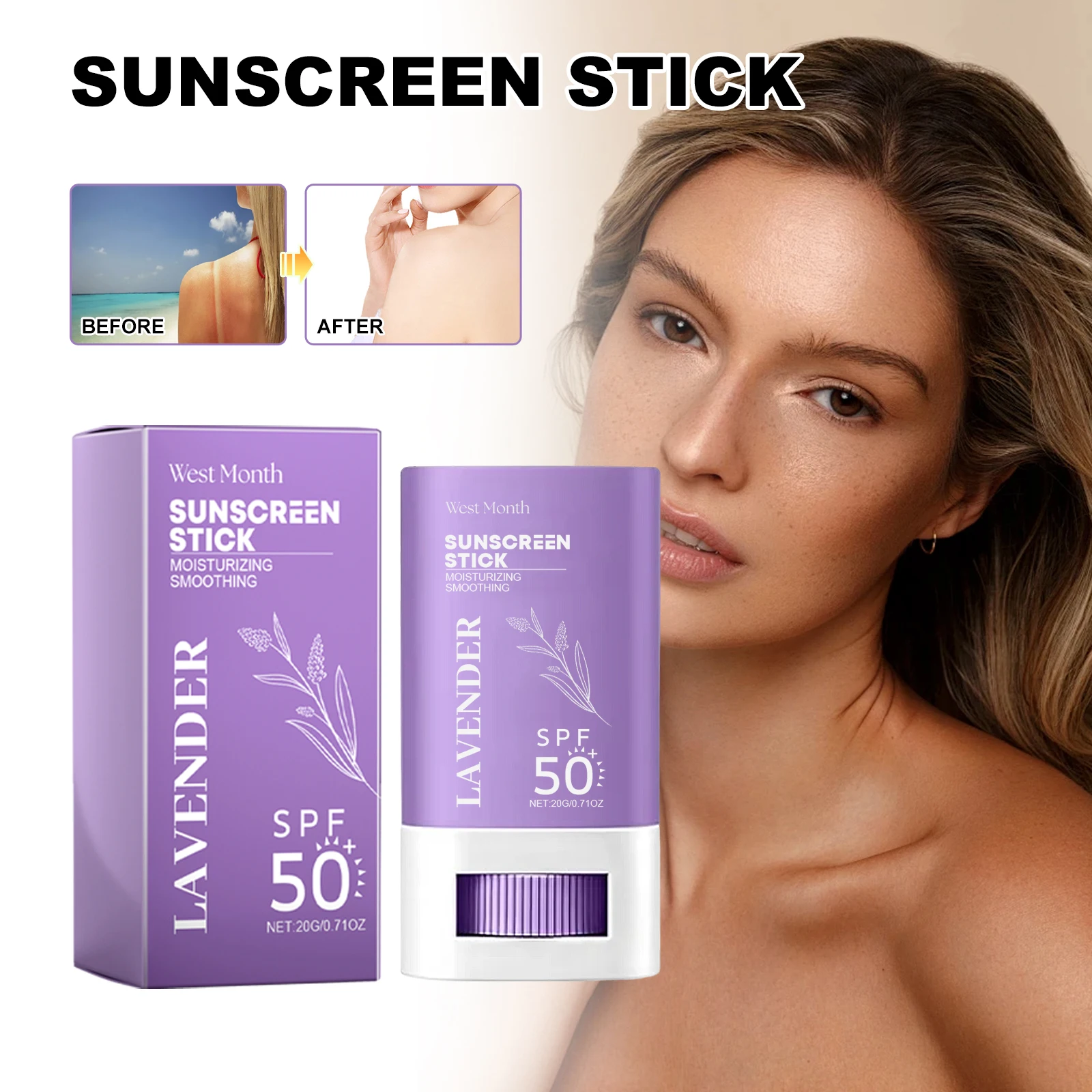 

Лавандовый солнцезащитный крем SPF 50, антиокислительный контроль жирности, предотвращает улицу, УФ-нежирный увлажняющий крем, отбеливающий солнцезащитный крем, уход за телом