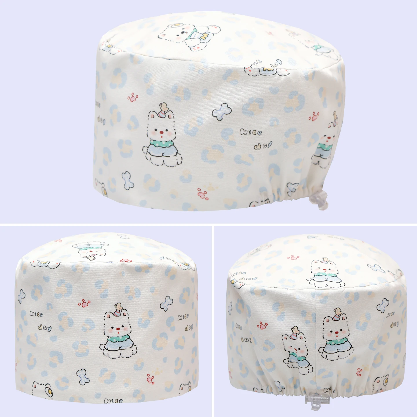 Bestin grosso algodão feminino enfermagem médica esfrega boné cirúrgico anti-desbotamento spa plástico esteticista chef crânio boné k1029